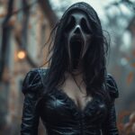 Calm, Chaos, and a Twist mask-woman