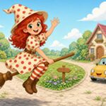 Why Walk To Work When A Broomstick Beats Every Traffic Jam? Why Walk To Work When A Broomstick Beats Every Traffic Jam - comic illustration