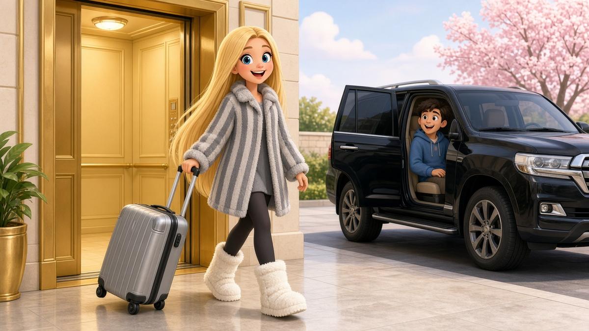 How Many Coats, Suitcases And Boots Does A Winter Escape Need - comic illustration