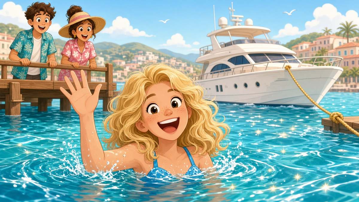Who Needs A Bridge When A Marina Dock Has This Much Splash Potential - comic illustration
