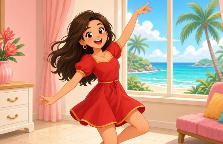 Why Does A Living Room Dance Look Better With A Beach Behind It - comic illustration