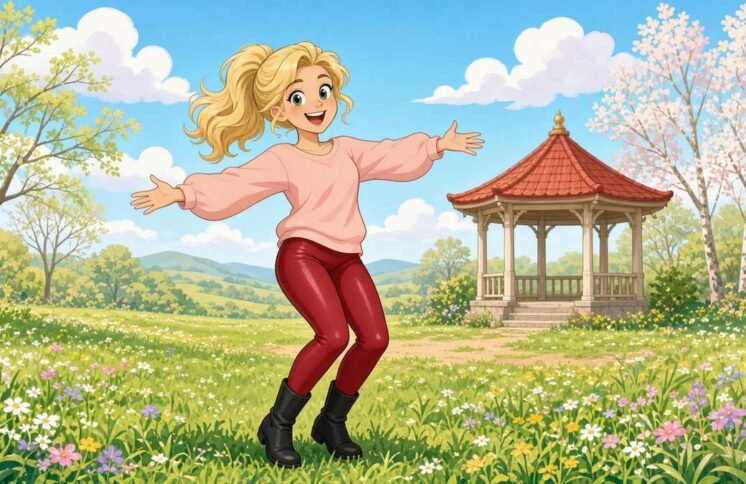 Is A Spring Meadow The Best Dance Floor In Town Or Just The Muddiest - comic illustration