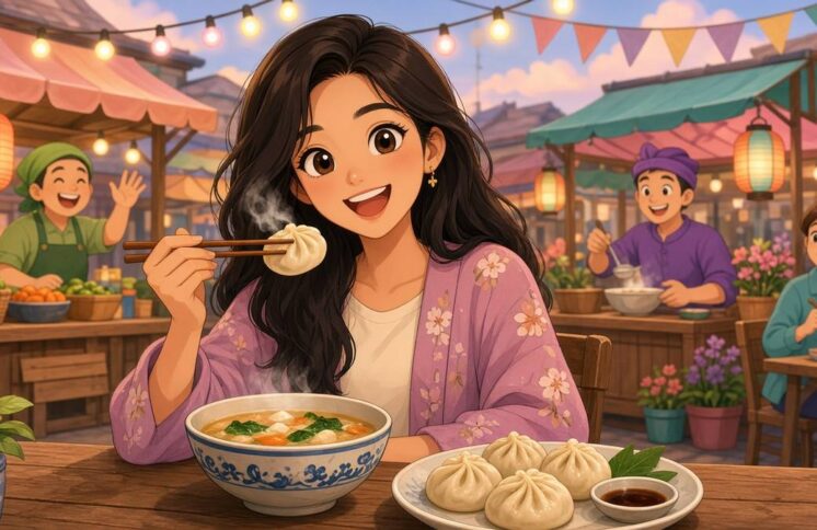 Is One Dumpling Ever Enough When The Night Market Smells This Good - comic illustration