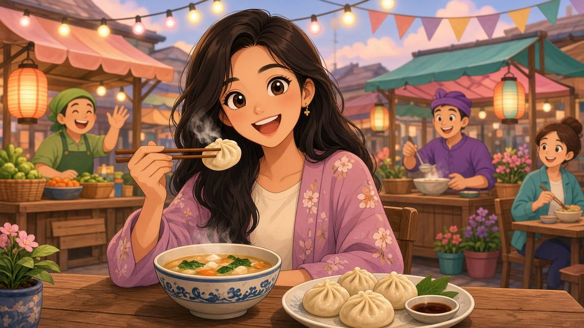 Is One Dumpling Ever Enough When The Night Market Smells This Good - comic illustration